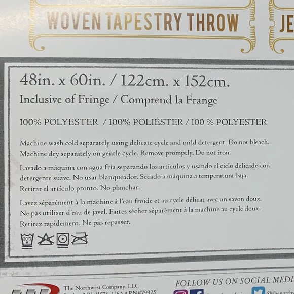 HARRY POTTER Gryffindor House Crest Woven TAPESTRY THROW BLANKET! - Picture 8 of 10